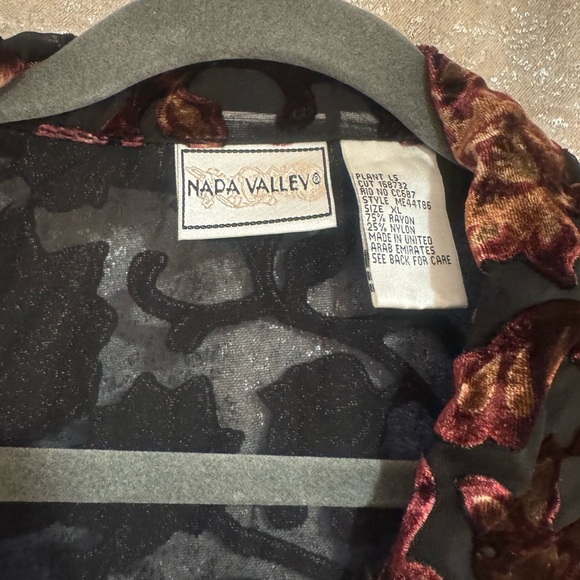 Floral Velvet Button-Up Blouse - Picture 5 of 5